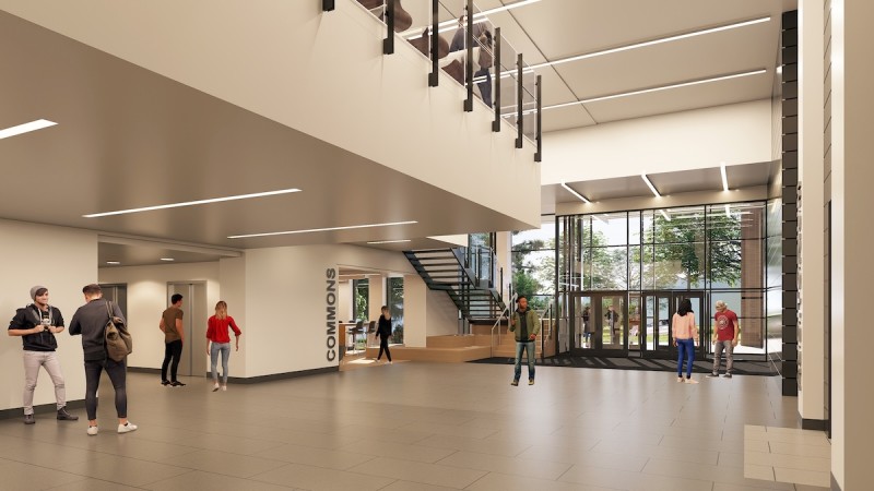 A rendering of the future Bearcat Commons.